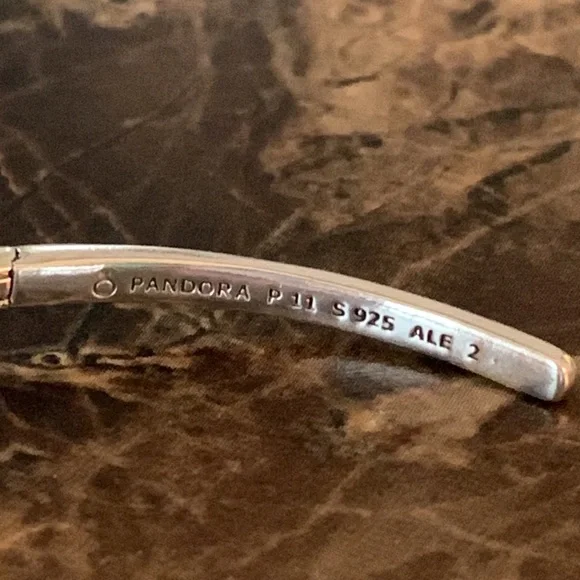 Authentic Pandora Tiara Wishbone Open Bangle Bracelet S925 ALE - Picture 4 of 7